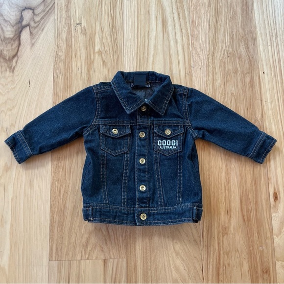 COOGI AUSTRALIA DENIM JEAN JACKET SIZE 6 TO 9 MONTHS - Picture 1 of 2